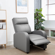 Oakcraft Recliner Chair Recliner Sofa Chair Padded Seat Pu Leather Adjustable Reclining Chairs Home Theater Single Modern Living Room Recliners with Thick Seat Cushion and Backrest