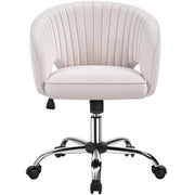 oakcraft Modern Accent Chair Cute Vanity Chair Makeup Desk Chair Adjustable Armchair with Tufted Barrel Back for Living Room, Bedroom