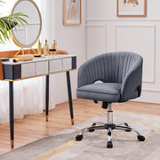 oakcraft Modern Accent Chair Cute Vanity Chair Makeup Desk Chair Adjustable Armchair with Tufted Barrel Back for Living Room, Bedroom