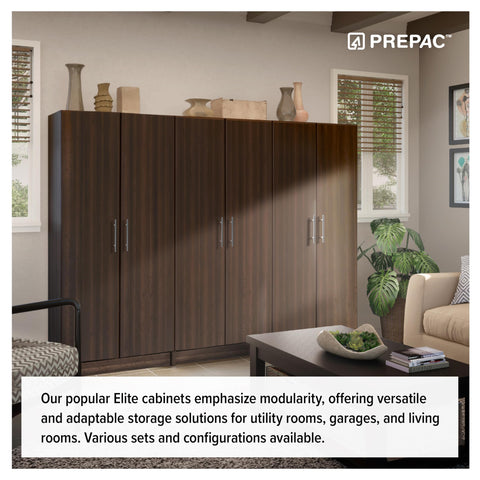 Oakcraft Elite 32" Storage Cabinet, Drifted Gray Storage Cabinet, Bathroom Cabinet, Pantry Cabinet with 3 Shelves 16" D x 32" W x 65" H,