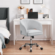 oakcraft Modern Accent Chair Cute Vanity Chair Makeup Desk Chair Adjustable Armchair with Tufted Barrel Back for Living Room, Bedroom