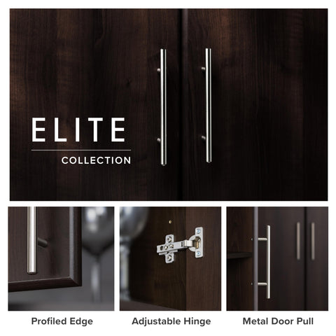 Oakcraft Elite 32" Storage Cabinet, Drifted Gray Storage Cabinet, Bathroom Cabinet, Pantry Cabinet with 3 Shelves 16" D x 32" W x 65" H,