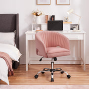 oakcraft Modern Accent Chair Cute Vanity Chair Makeup Desk Chair Adjustable Armchair with Tufted Barrel Back for Living Room, Bedroom