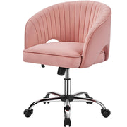 oakcraft Modern Accent Chair Cute Vanity Chair Makeup Desk Chair Adjustable Armchair with Tufted Barrel Back for Living Room, Bedroom