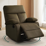Oakcraft Swivel Rocker Recliner, Small Rocking Recliners Chair for Small Spaces, Small Rocker Recliner Chair for Living Room, RV, Bedroom, Nursery