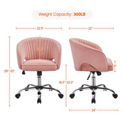 oakcraft Modern Accent Chair Cute Vanity Chair Makeup Desk Chair Adjustable Armchair with Tufted Barrel Back for Living Room, Bedroom