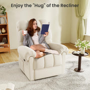 Oakcraft 2025 New Power Recliner Chair for Adults, Adjustable Electric Chair Power Reclining Sofa, USB Port, Ultra-Comfy Teddy Fleece Recliner for Living Room, Tool-Free Setup Single Sofa