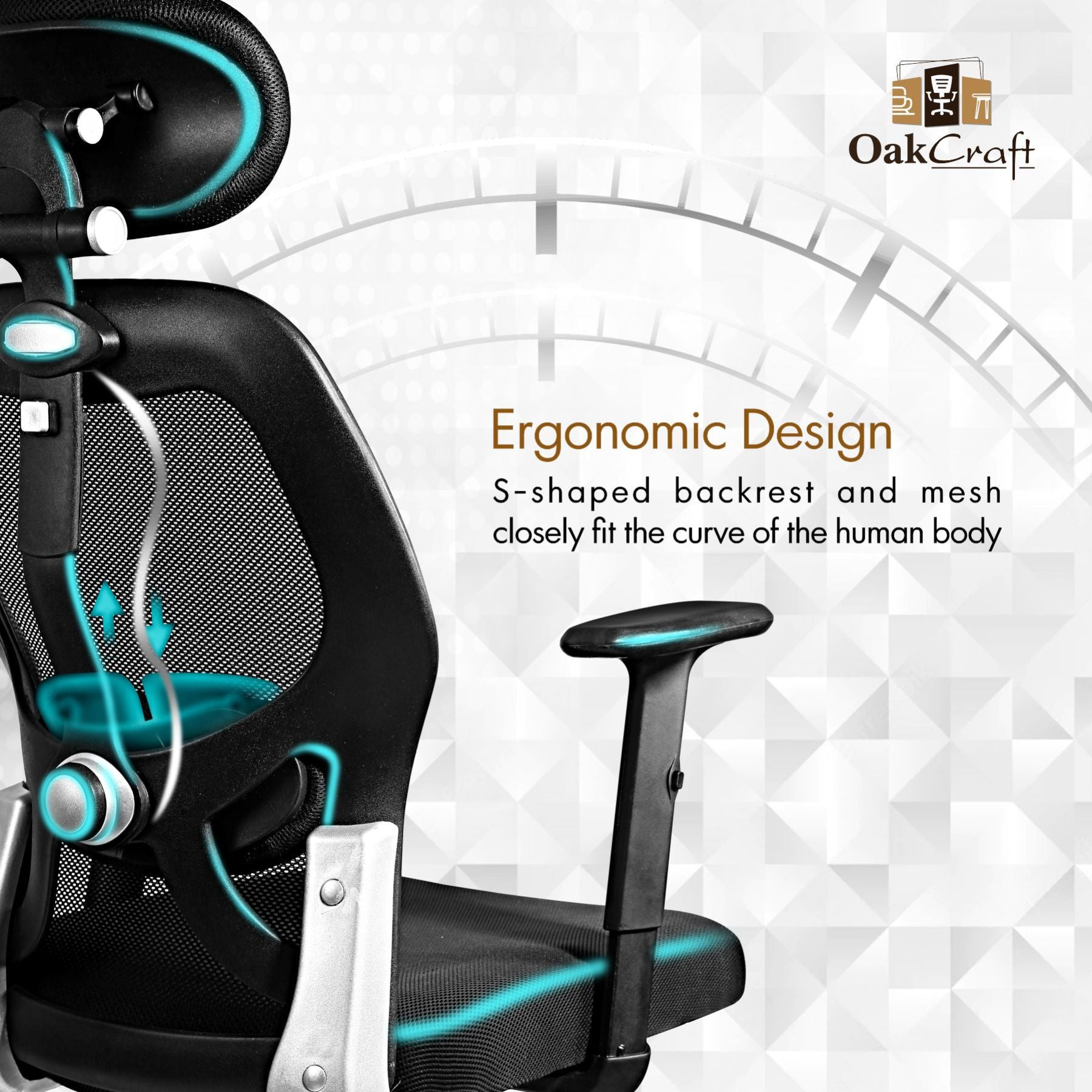 Oakcraft Matrix High Back Ergonomic Mesh Office Chair