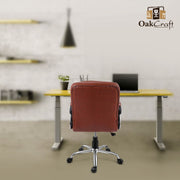 Oakcraft Majesty Medium Back Leatherette Ergonomic Office Chair - Oakcraft