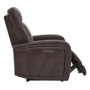 Oakcraft Recliner Chair, Zero Wall Reclining Sofa Chair W Power Point USB Charger, Small Faux Leather RV Recliners Home Theater Seating for Living Room