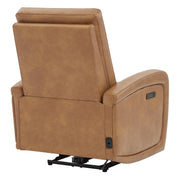 Oakcraft Recliner Chair, Zero Wall Reclining Sofa Chair W Power Point USB Charger, Small Faux Leather RV Recliners Home Theater Seating for Living Room