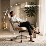Oakluxe Hector Premium High Back Ergonomic Executive Office Chair with Multilock Recline, Luxury Upholstery, Heavy Duty Aluminium Base, Cushioned Seat for Home Office & Workstation
