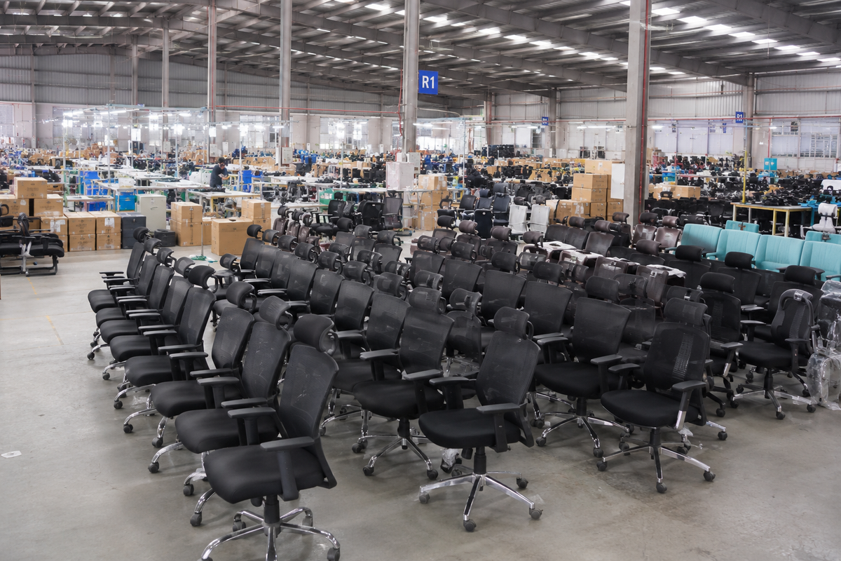 Oakcraft chair manufacturing and assembly at the Bawana factory