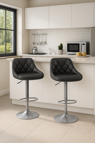 Oakcraft Louver Leatherette Bar Stool