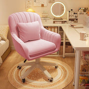 Oakcraft Cute Office Chair Home Computer Chairs Adjustable Task Chairs Modern Office Chair Makeup 360° Swivel Computer Mid Back Chair