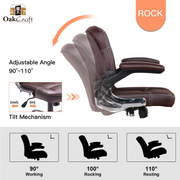 Oakcraft Stratos Medium Back Leatherette Ergonomic Office Chair - Oakcraft