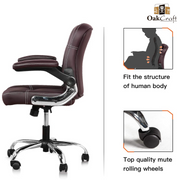 Oakcraft Stratos Medium Back Leatherette Ergonomic Office Chair - Oakcraft
