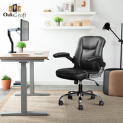 Oakcraft Stratos Medium Back Leatherette Ergonomic Office Chair - Oakcraft