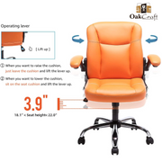 Oakcraft Stratos Medium Back Leatherette Ergonomic Office Chair - Oakcraft