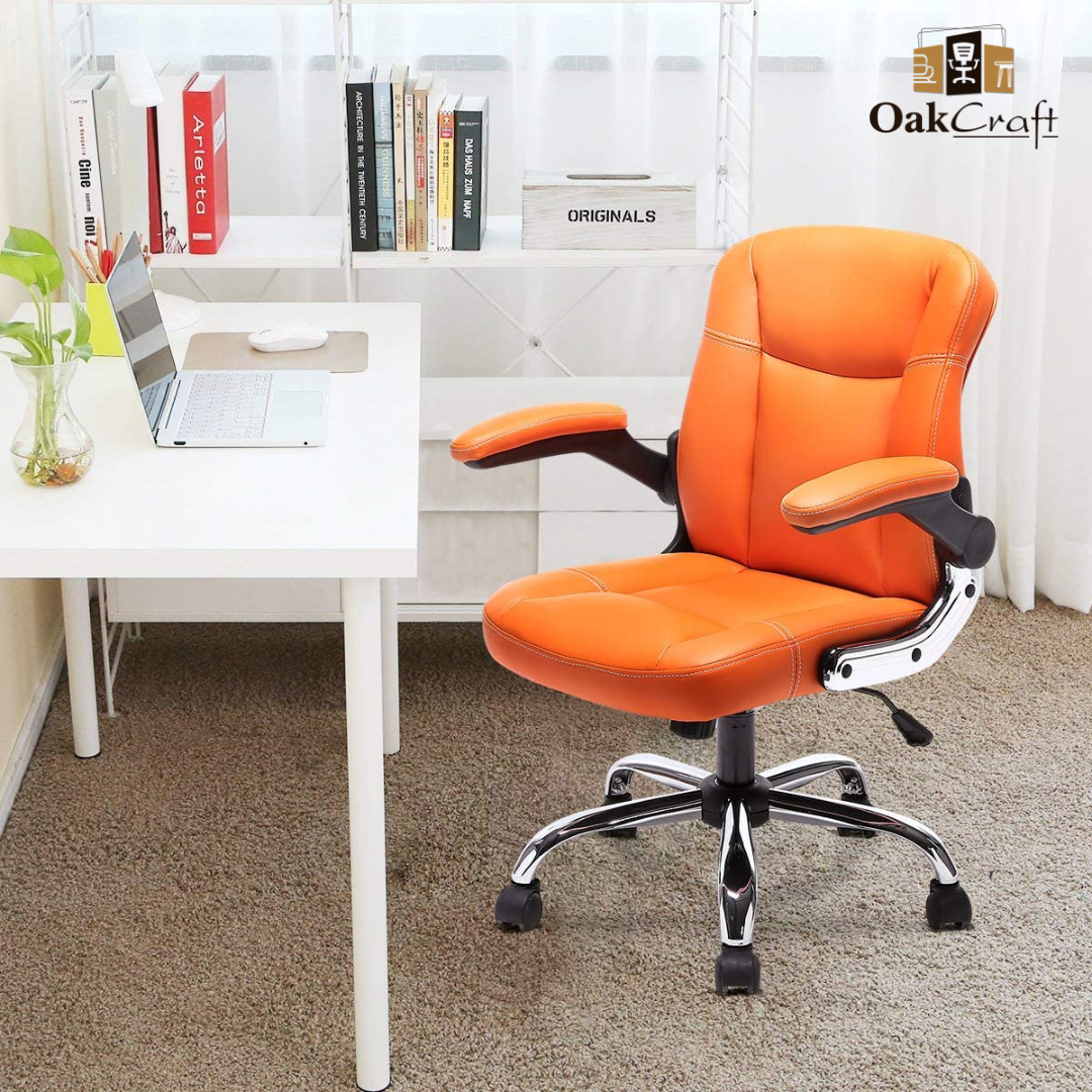 Oakcraft Stratos Medium Back Leatherette Ergonomic Office Chair - Oakcraft