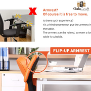 Oakcraft Stratos Medium Back Leatherette Ergonomic Office Chair - Oakcraft