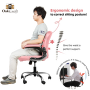 Oakcraft Stratos Medium Back Leatherette Ergonomic Office Chair - Oakcraft