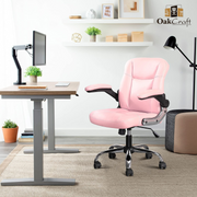 Oakcraft Stratos Medium Back Leatherette Ergonomic Office Chair - Oakcraft