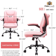 Oakcraft Stratos Medium Back Leatherette Ergonomic Office Chair - Oakcraft
