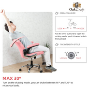 Oakcraft Stratos Medium Back Leatherette Ergonomic Office Chair - Oakcraft
