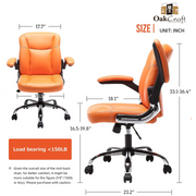 Oakcraft Stratos Medium Back Leatherette Ergonomic Office Chair - Oakcraft