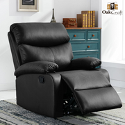 Oakcraft Manual Recliner Chair Sofa with Tech Cloth - Oakcraft
