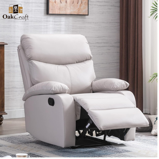 Oakcraft Manual Recliner Chair Sofa with Tech Cloth - Oakcraft