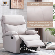 Oakcraft Manual Recliner Chair Sofa with Tech Cloth - Oakcraft