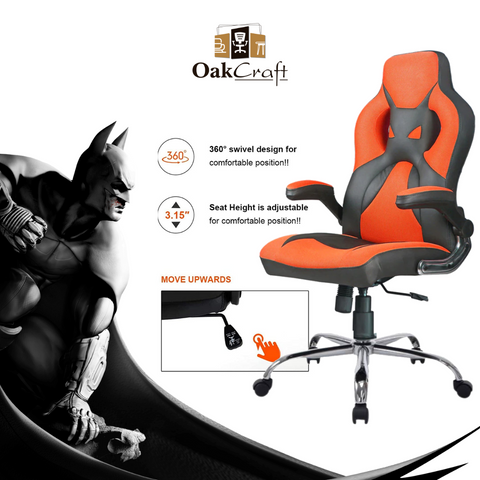 Oakcraft Batman High Back Leatherette Gaming Chair - Oakcraft