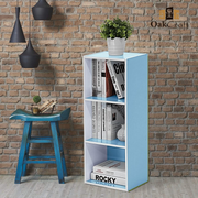 Oakcraft 3 Tier Multipurpose Storage Unit Engineered Wood Open Book Shelf - Oakcraft