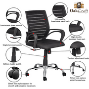 Oakcraft Glance High Back Ergonomic Mesh Office Chair - Oakcraft