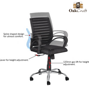 Oakcraft Glance High Back Ergonomic Mesh Office Chair - Oakcraft