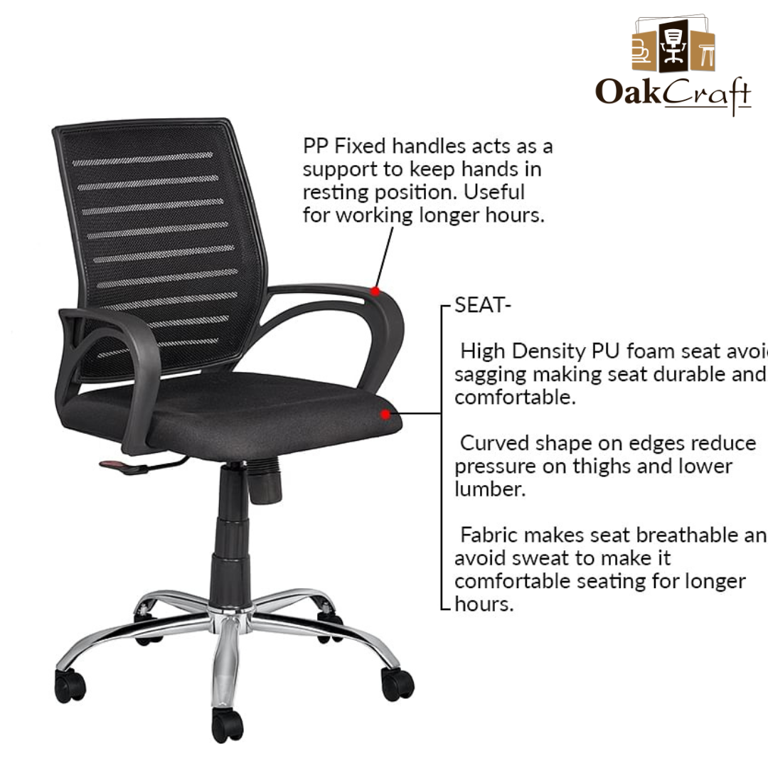 Oakcraft Glance High Back Ergonomic Mesh Office Chair - Oakcraft